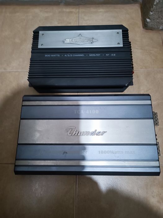 Усилватели 2бр.Бас каса 12,как!4тонколони!