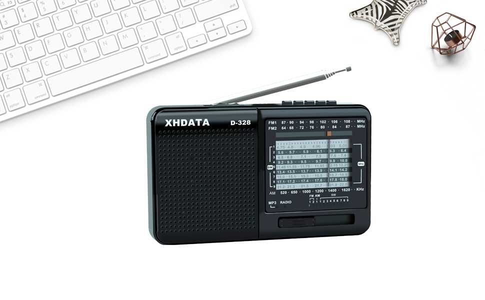 XHDATA D-328 DSP MP3 Player FM/AM/SW 12 Band радиоприемник