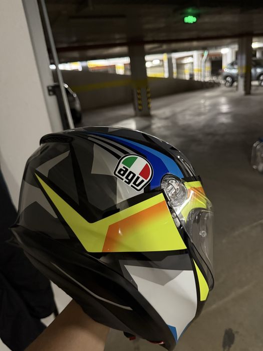 Каска AGV K6 joan black/blue/yellow