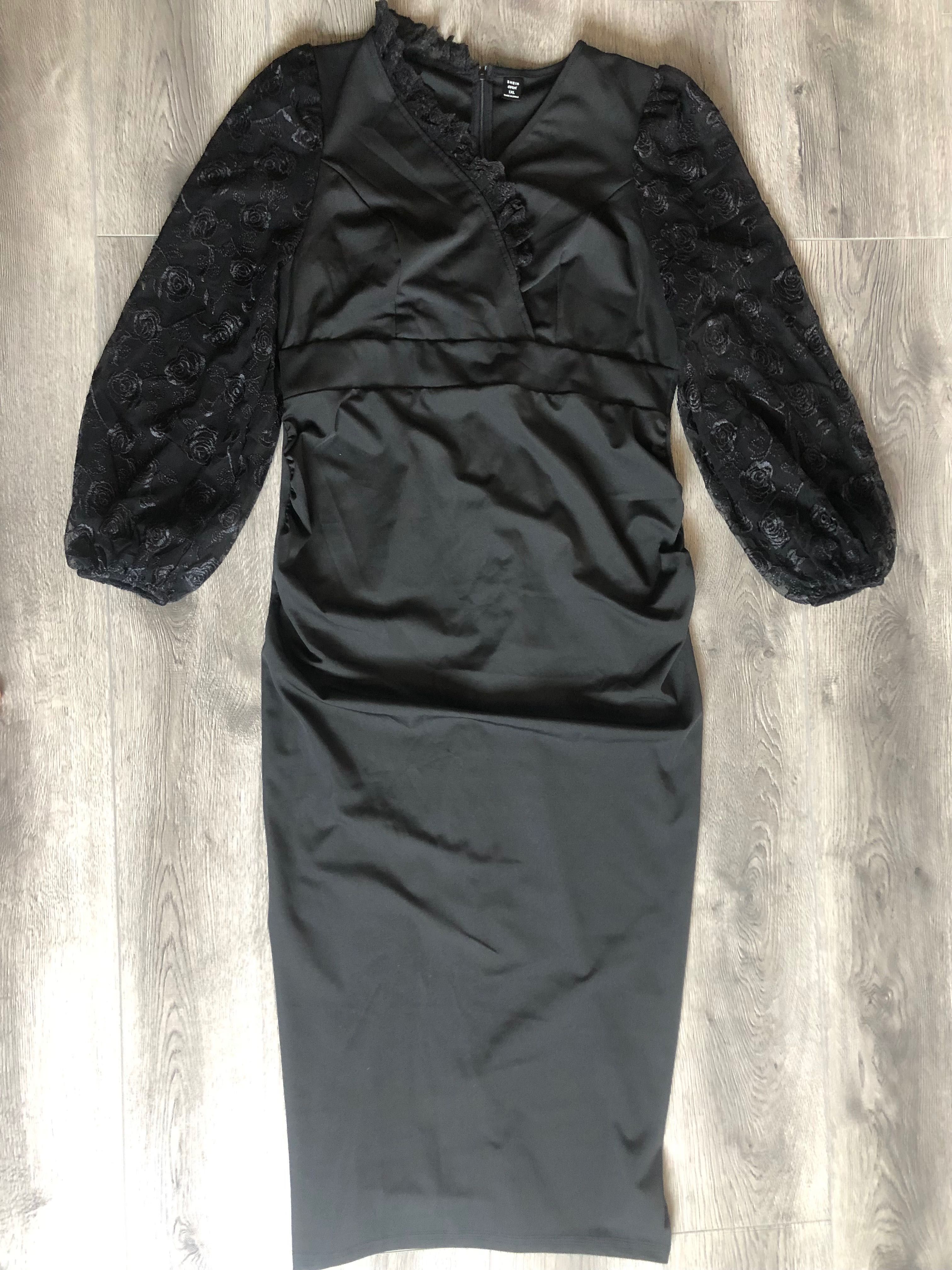 Rochie elegantă de ocazie neagră mărimea Xl