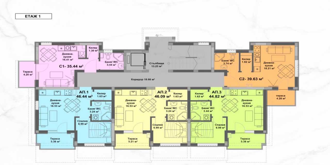Продава се Едностаен апартамент в к.к. Слънчев бряг - 35 кв.м за 1340 €/кв.м - Снимка #2