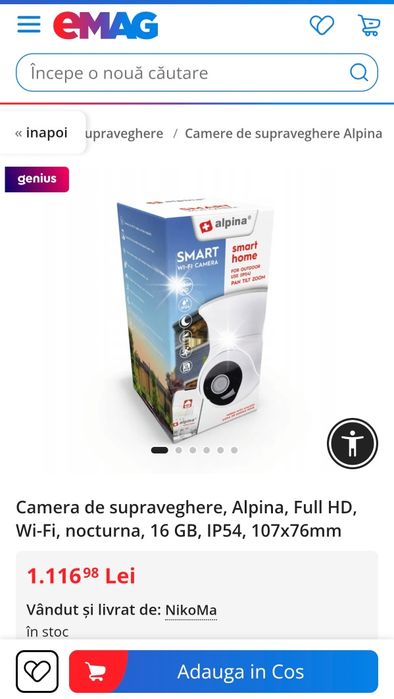 Cameră supraveghere Smart full hd
