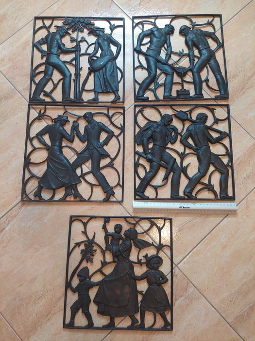 Ornamente metal ambutisat, tablou, decoratiune Buderus