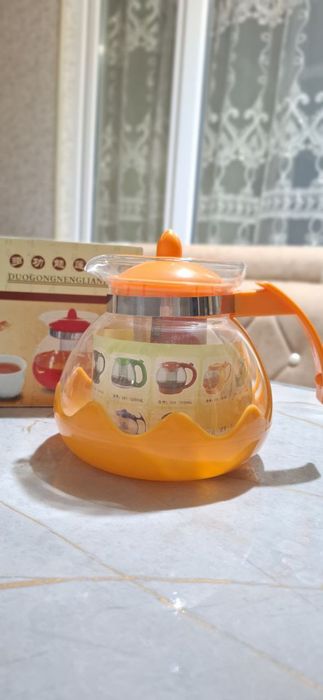 Чайник новый стеклянный 1,5 литра в коробке