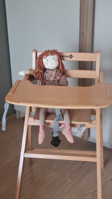 Дървено бебешко столче за хранене