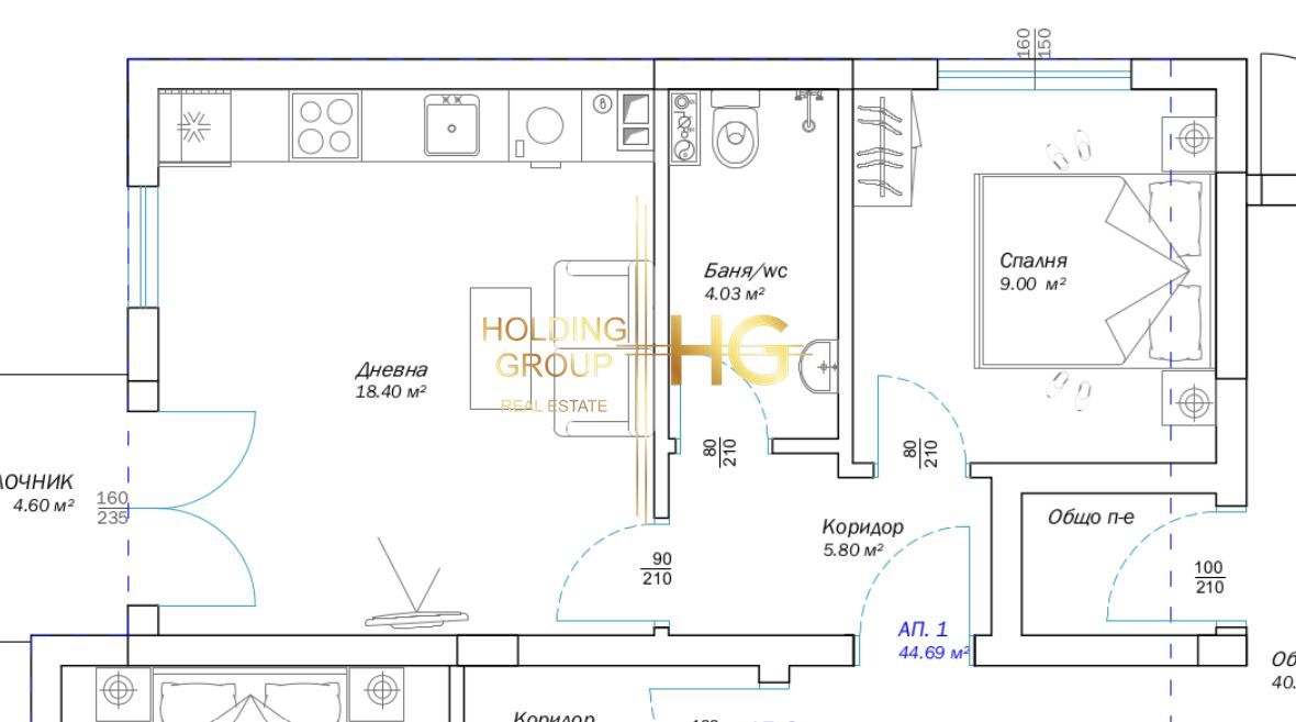 Продава се Двустаен апартамент в Варна, м-т Пчелина - 55 кв.м за 1592 €/кв.м - Снимка #9