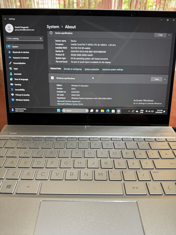 Laptop HP ENVY i7
