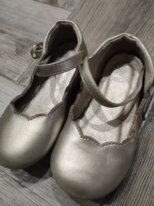 Pantofii aurii piele copii mărime 23
