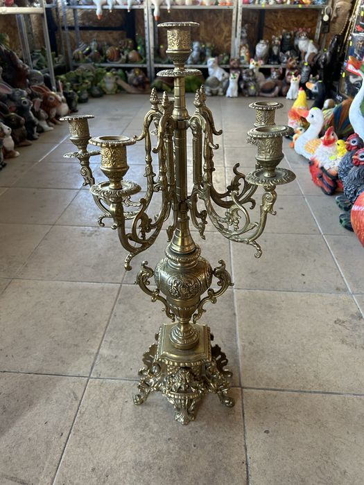 Огромен масивен Бронзов свещник