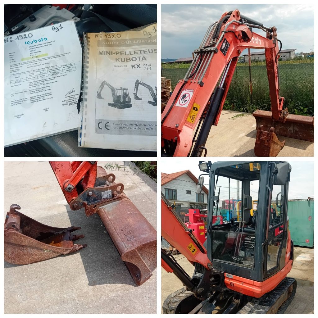 Miniexcavator Kubota KX61-3  an 2013 2.8 tone