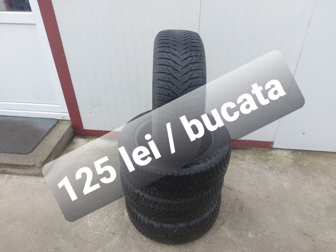 125 lei bucata! Set anvelope M+S/IARNA 195 55 16 Goodyear! 7 mm