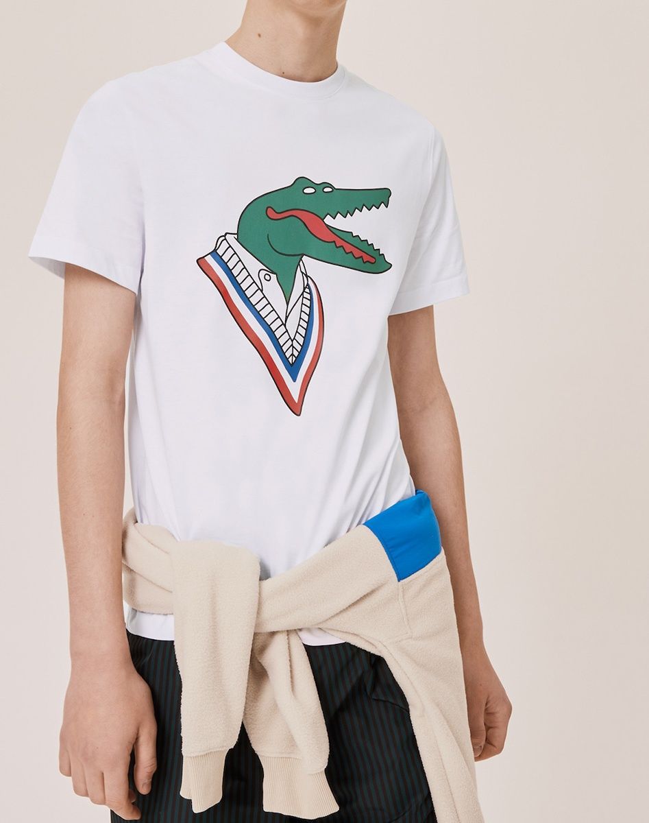 Lacoste x Jean-Michel Tixier T-Shirt оригинална тениска XS памучна