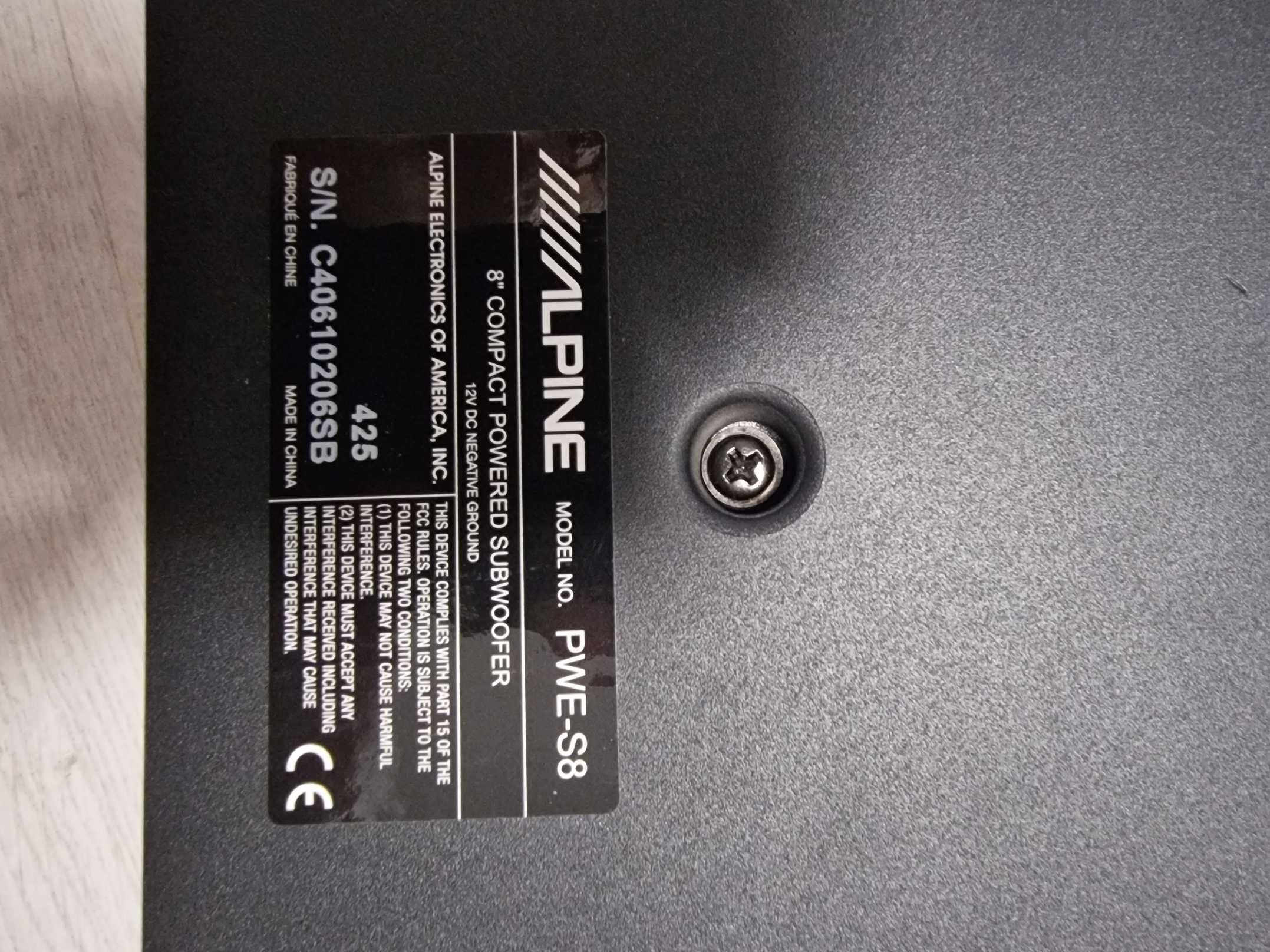 Alpine PWE-S8 (Гаранция 1г.9м) Активен буфер, Subwoofer, бас