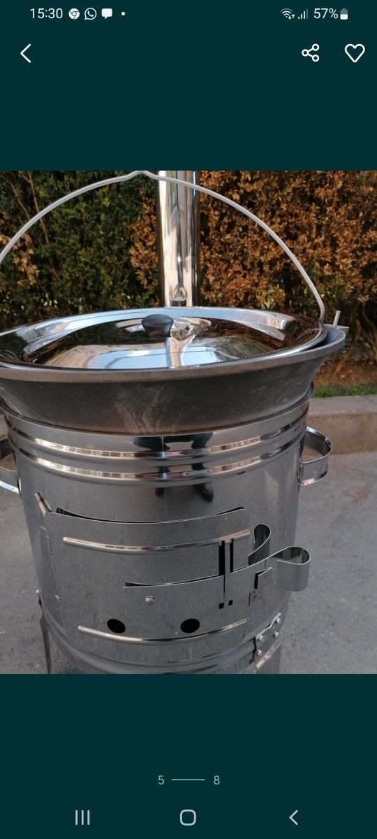 Ceaun fontă 22 L litr + sobă  cu burlane Promo 750 lei