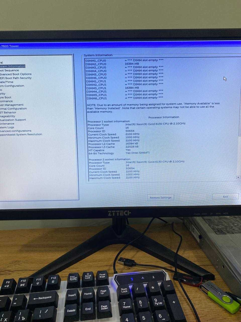 Dell Precision T7820 Server:2x Xeon 6130 32-core, 64GB RAM, 1TB SSD