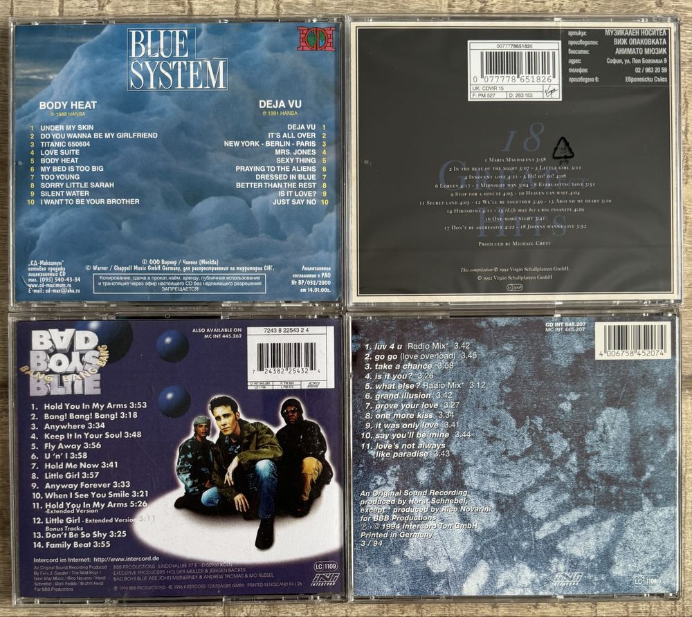 Pachet cd-uri Italo-disco - Bad Boys Blue/Blue System/CC Catch/Joy