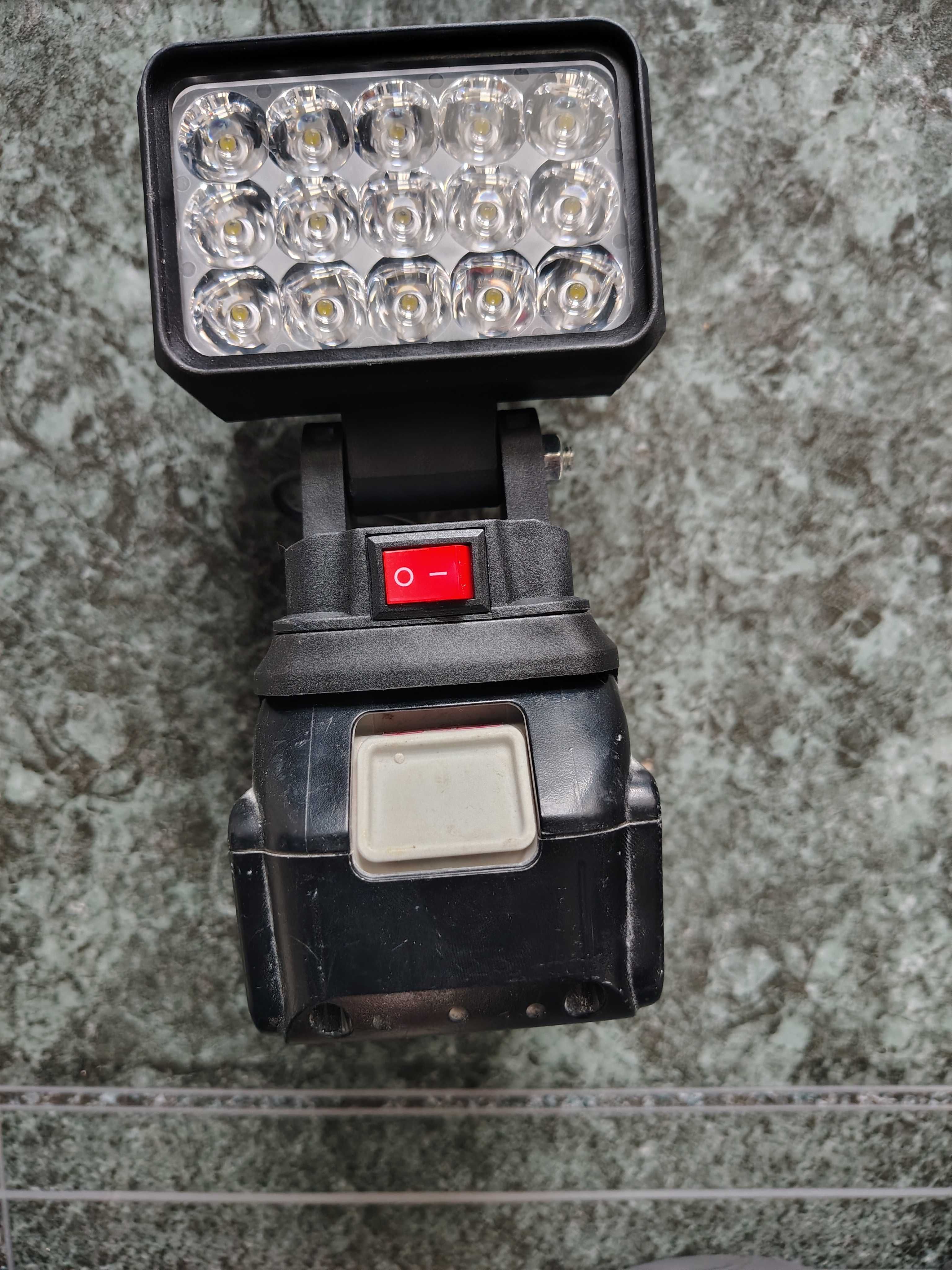LED прожектор фенер за батерия Bosch,Makita,Dewalt 18v