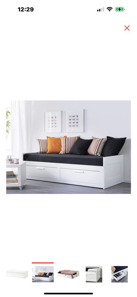 Продам кровать IKEA Бримнэс Каркас кровати-кушетки с 2 ящиками.