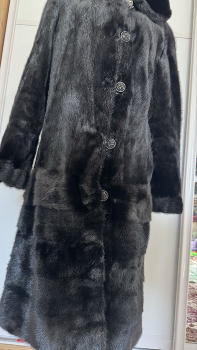 Шуба норка черный бриллиант