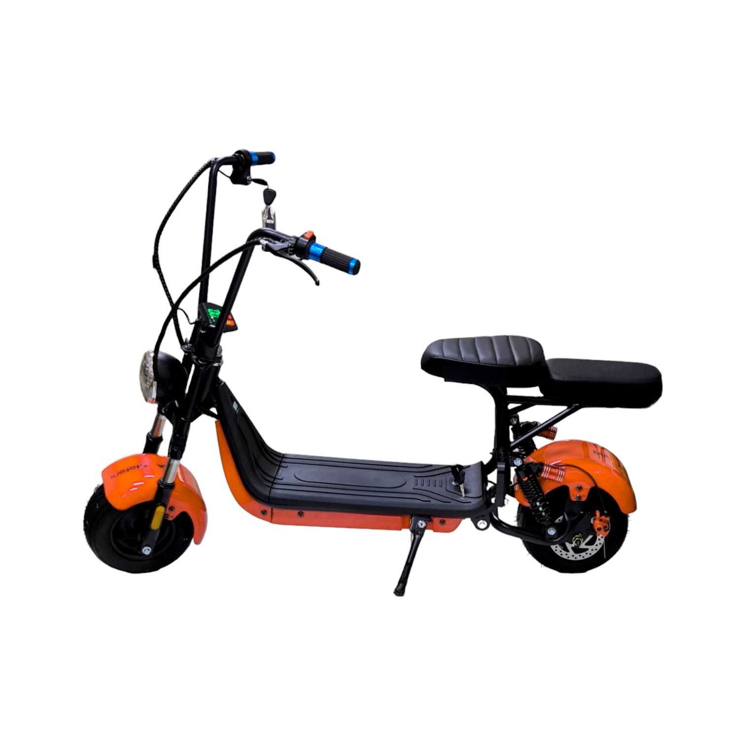 Детски електрически скутер Harley с двойна седалка 1200W - Orange