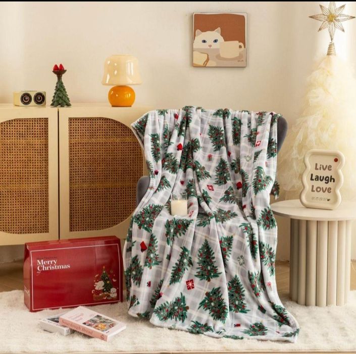 Новогодние пледы в коробке распродажа