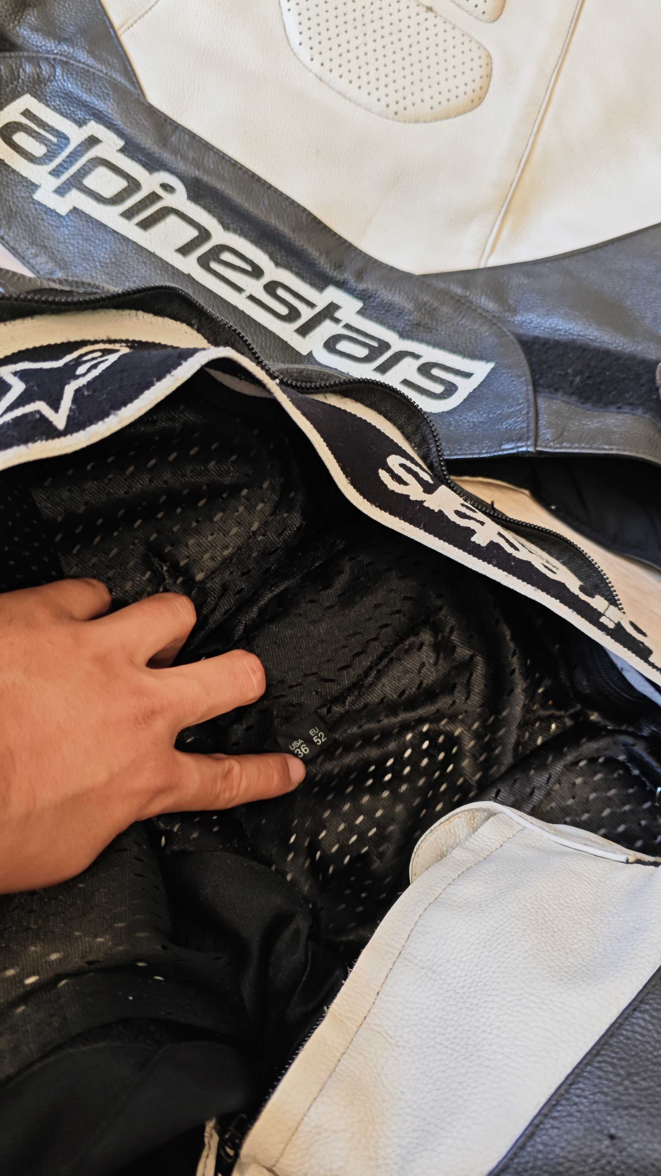 Кожен екип alpinestars 2части размер 52
