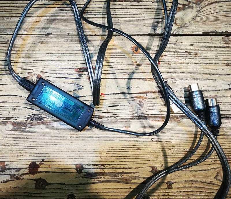 конвертер (адаптор) MIDI-USB кабел YAMAHA за свързване към компютър