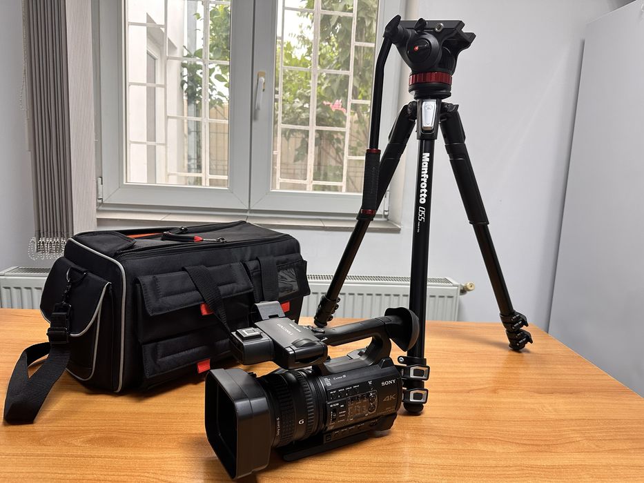 Camera video 4k pro SONY + trepied MANFROTTO