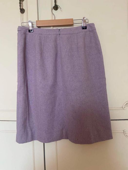 Лилава вълнена пола Ann Taylor LOFT