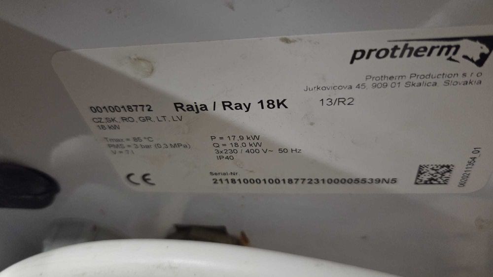Centrala electrica curent trifazic Protherm Ray 18K /