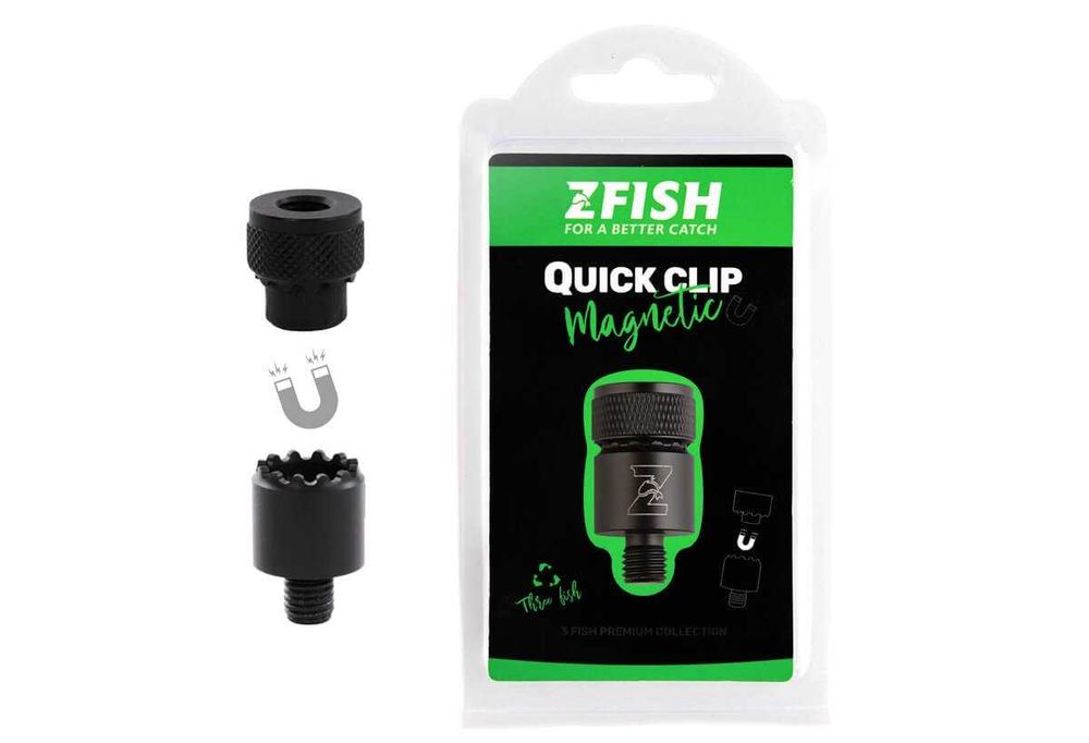 Conector rapid Magnetic Clip, Negru, set x 4 buc. - Zfish