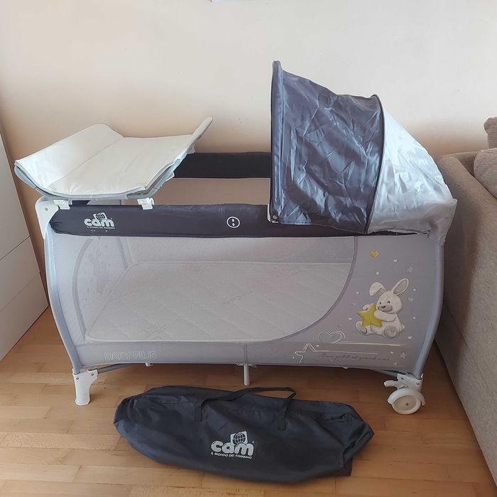 Сгъваема кошара Cam Daily Plus с матрак Pierre Cardin+люлеещ механизъм