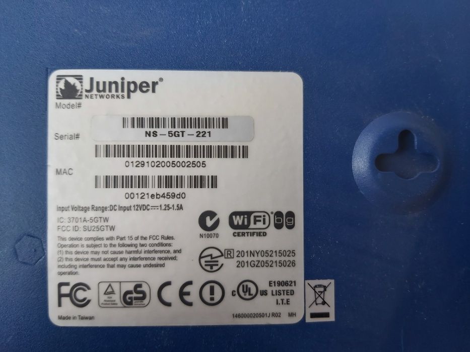 Juniper Netscreen ns5gt firewall и Switch 3Com 24port