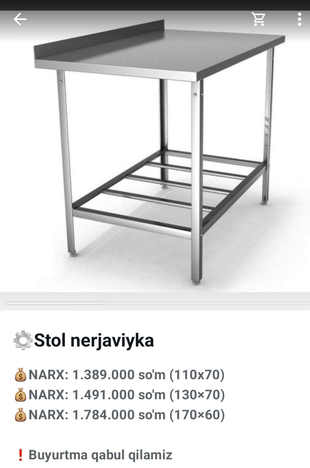 Stol (nerjaviyka) Мармит стол раздача | Нержавейка | Marmit-Nerjaveyka