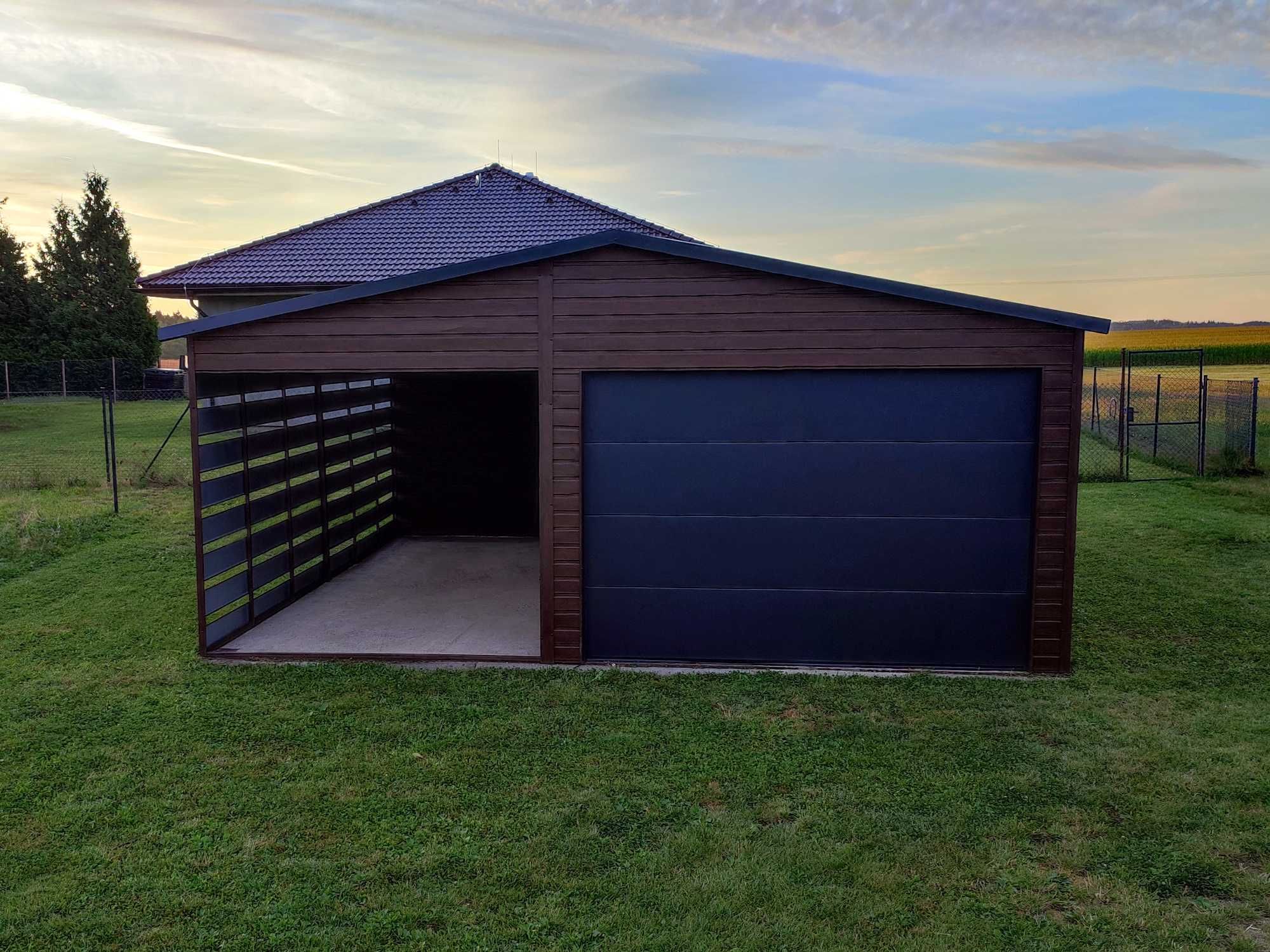 Garaj din tablă 6×6 m – Nuc