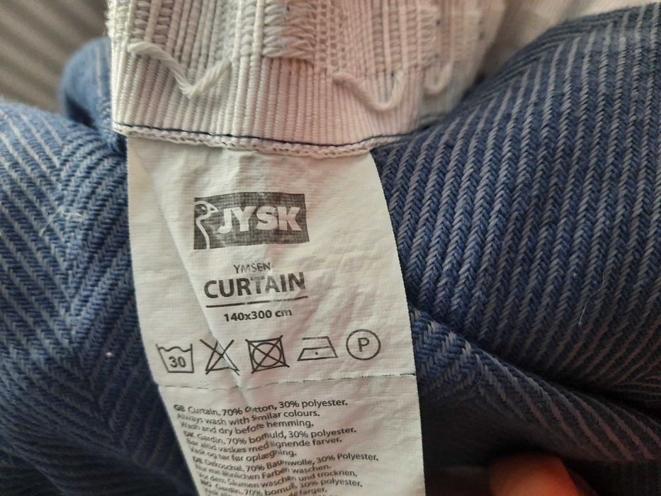 Draperii Jysk albastru-inchis 90x300