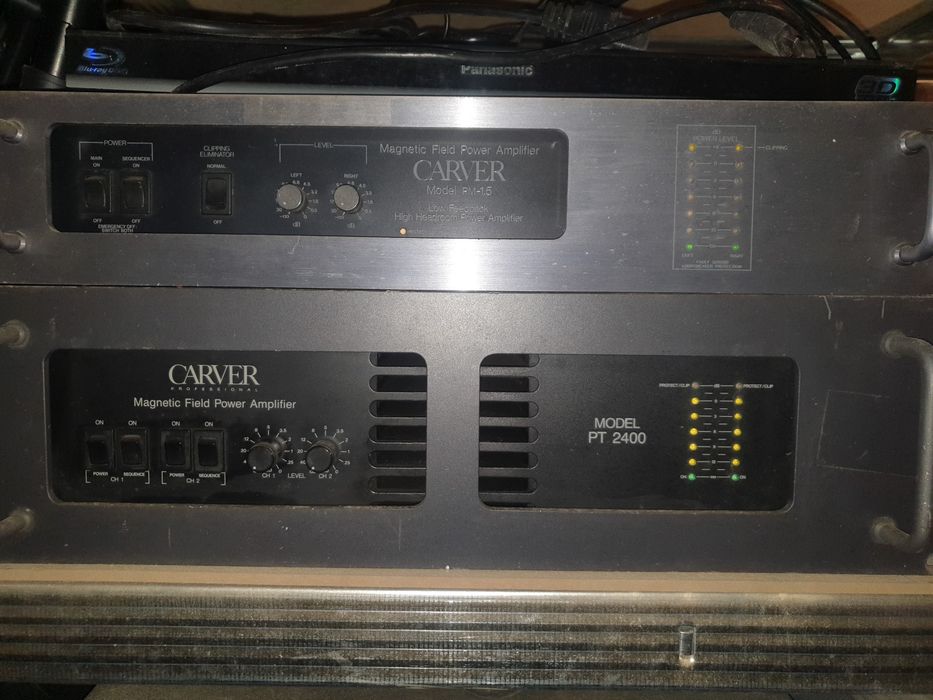 Amplificatoare Carver PT2400 2x1200w/PT1800 2x900w/Crown 1400csl 2x700