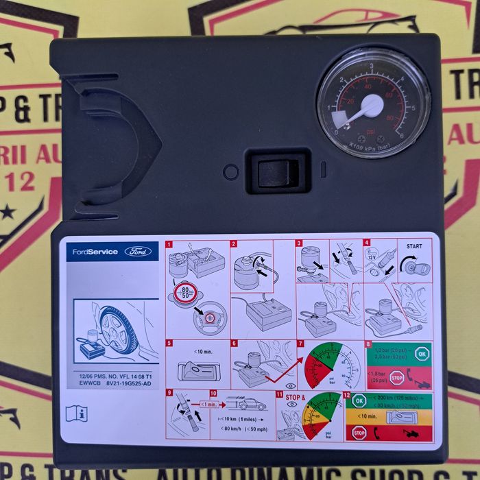 Compresor auto umflat roti original Ford 12V 120W 10A neutilizat