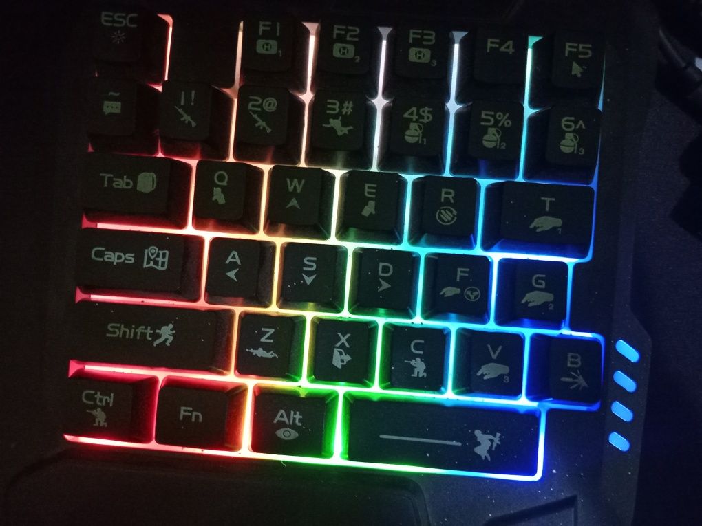 Kit Gaming pentru Telefon – Tastatură RGB + Mouse + Adaptor