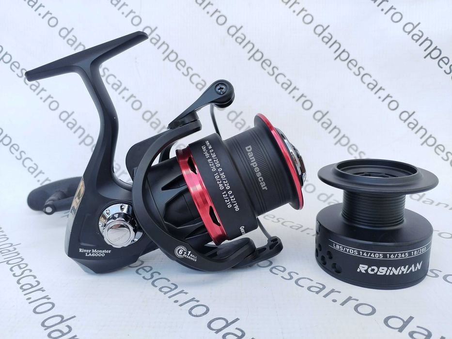 SET 4 Mulinete Feeder si Crap ROBINHAN RIVER MONSTER LA6000  Long Cast