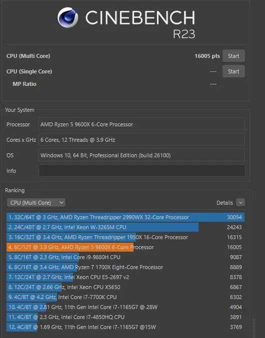 AMD Ryzen 5 9600X Tray