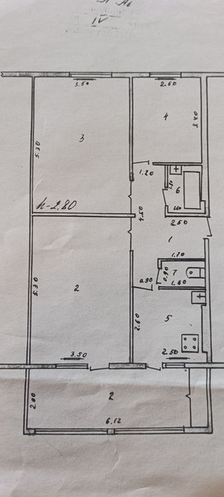 Квартира 3/4/4, балкон 2*6