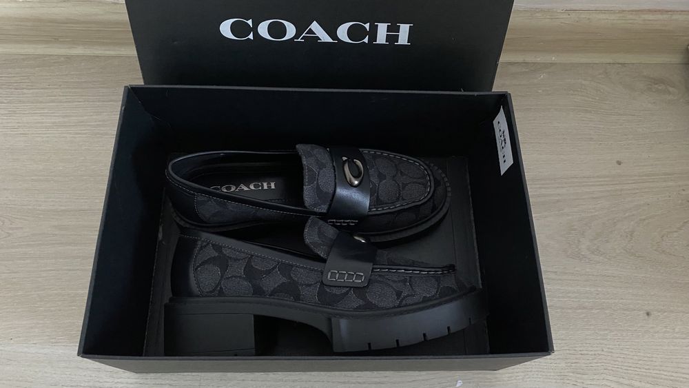 Coach leah denim loafer