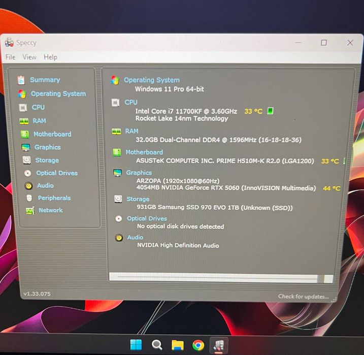 OFERTA PC Gaming i7 11700KF 32Gb RTX 5060 WIFI Cs2 Fortnite Fivem Gta5