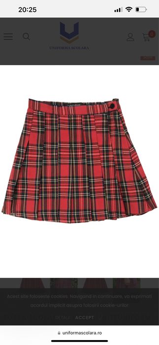Fusta pliseuri/plisata fete scoala/ uniforma scolara