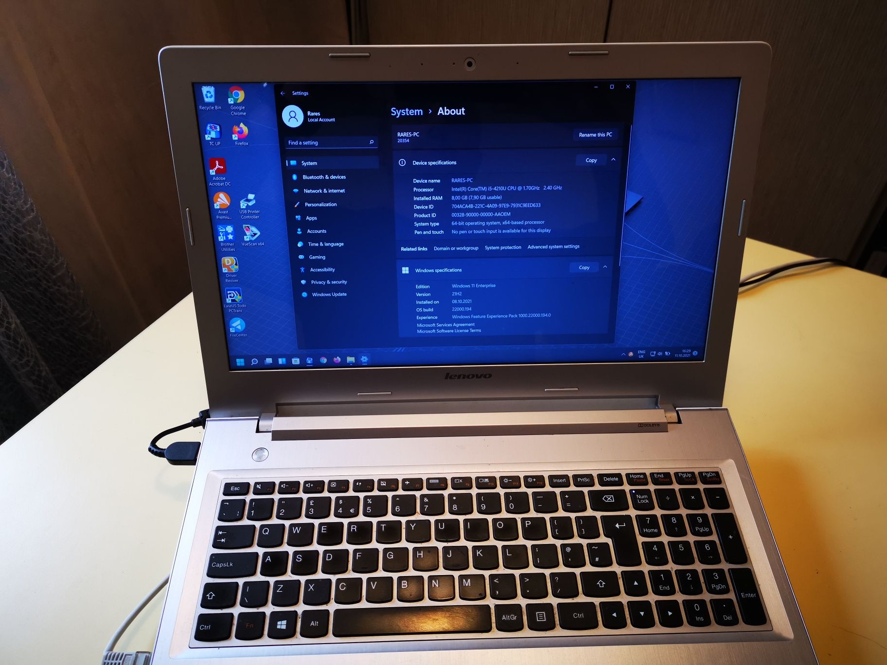 Laptop i5 Lenovo 80E7 Z50-70, 8GB, SSD 240GB, HDD 1TB, foarte rapid