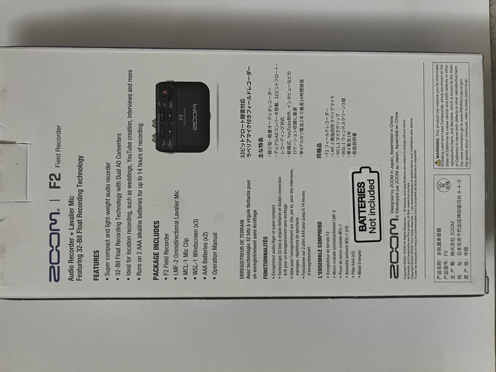 Zoom f2 Петличный микрофон