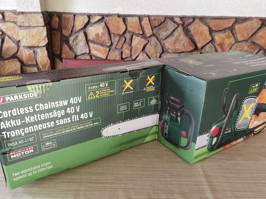 40v безчеткова ел. резачка Парксайд