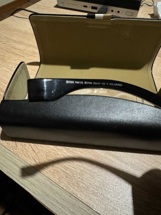 BOSS Слънчеви очила Aviator с поляризация, Черен