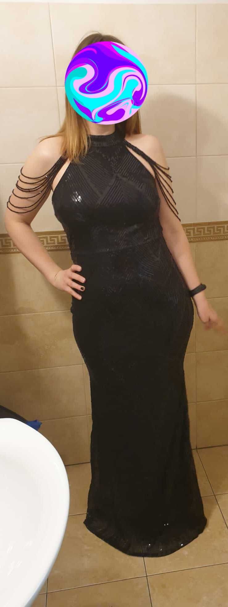 Rochie de gala tip sirena marimea M cu paiete